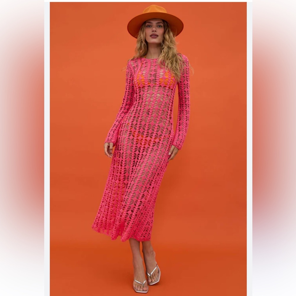NWT BEACH RIOT Ariana Dress Hot Coral
